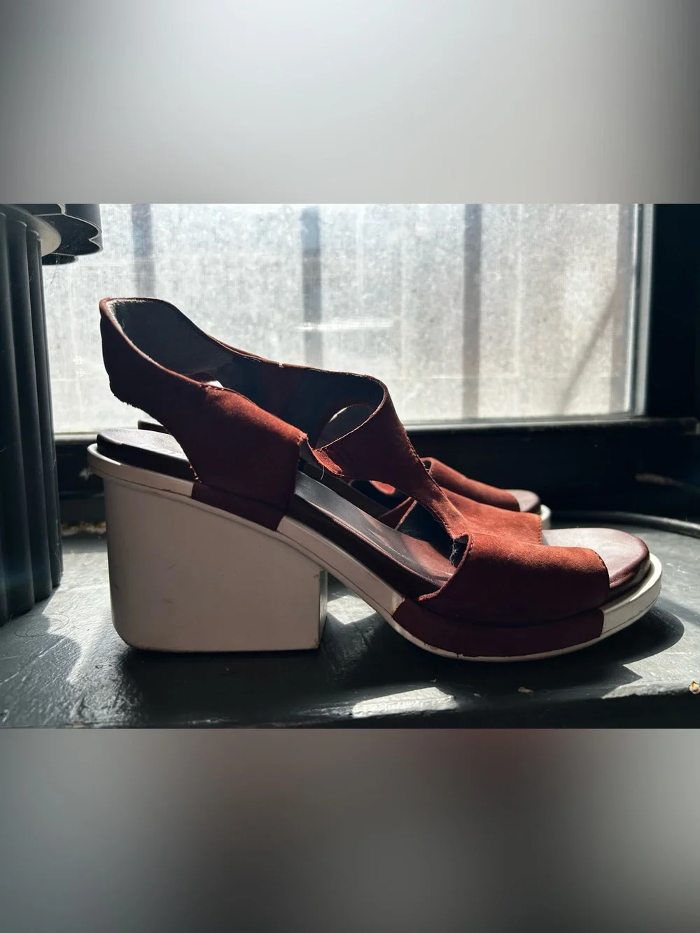 Camper Suede Sandals in Ivy Brown